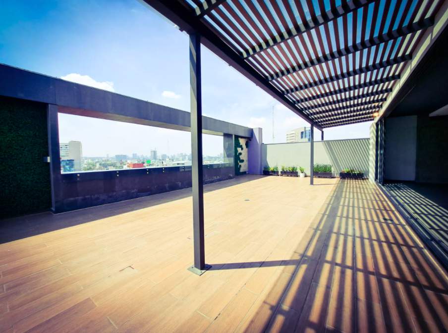 Terraza Nápoles con vista urbana